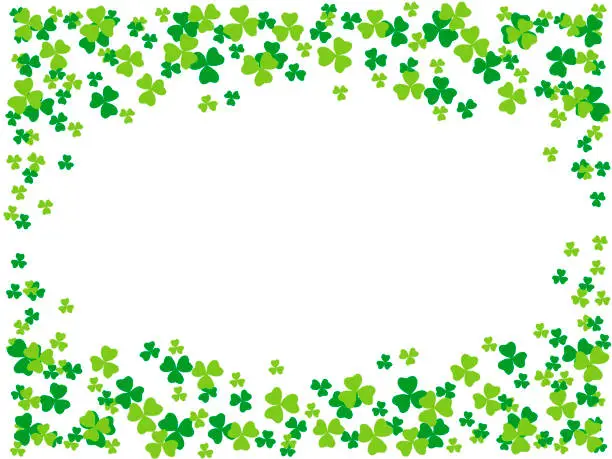 Vector illustration of St. Patrick's Day Clover background. Vector for banner, poster, greeting card, flyer, postcard, sticker, etc.