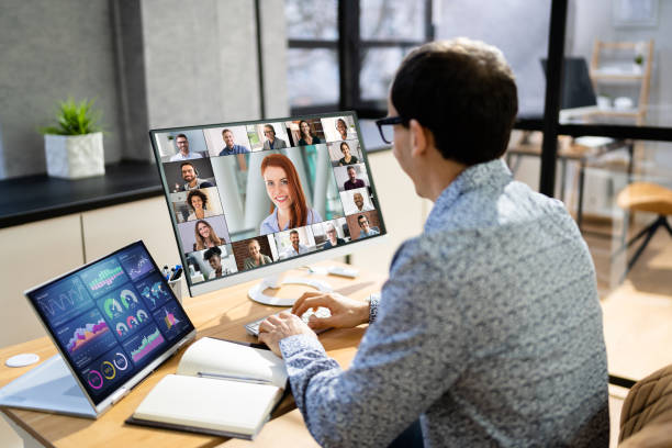 istock Staff Training Online Business Video Conference 1367488501
