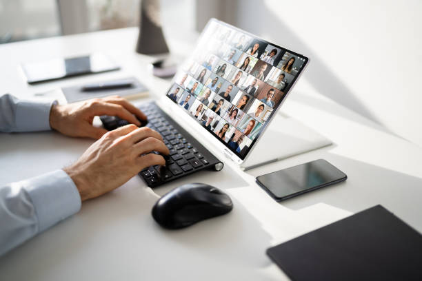 istock Online Digital HR Video Conference Webinar 1367488589