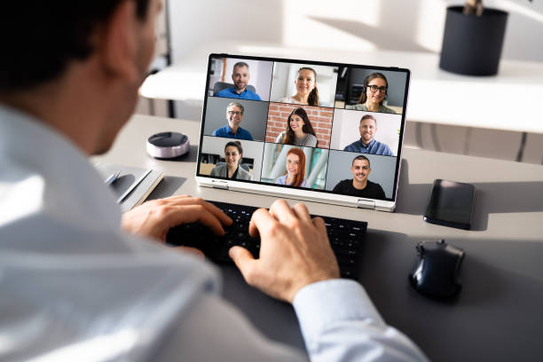 istock Online Video Conference Meeting On Tablet 1367489213