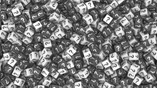 Question Marks Cubic Background stock photo