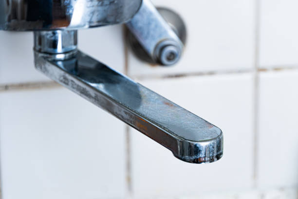 Dirty faucet. stock photo