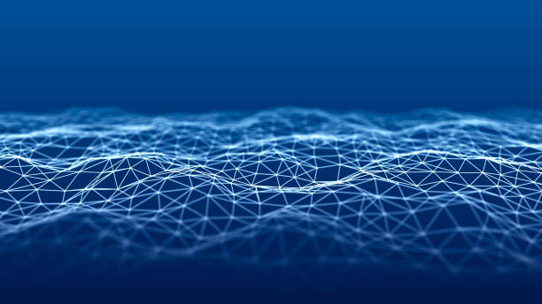 istock A wave of dots and lines of network connection. Technological background. 3D rendering. 1367496546