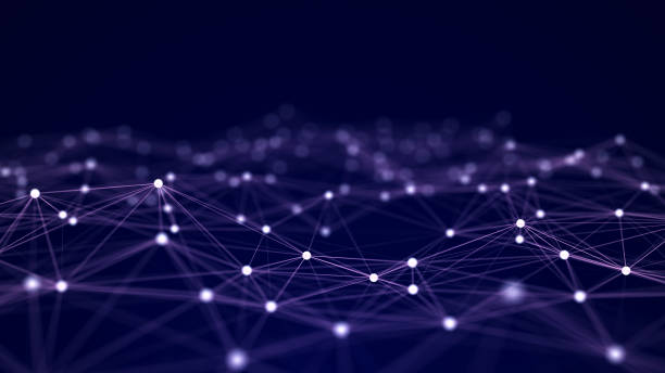 istock Abstract blue futuristic background. Technological wave of information data flow. 3D rendering. 1367497194