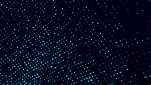 istock Digital background with movement of glowing particles. Complex technologies of big data. 3D rendering. 1367497351