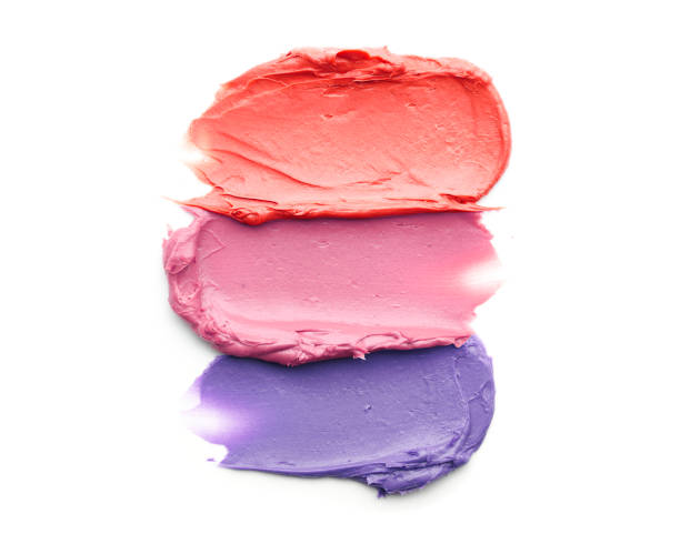 istock Colorful makeup texture isolated on white background. 1367502369