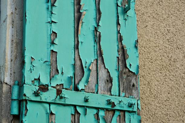 close.up of an old wooden shutter in Sanxay