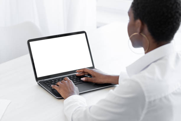 istock office manager work from home woman laptop mockup 1367506814