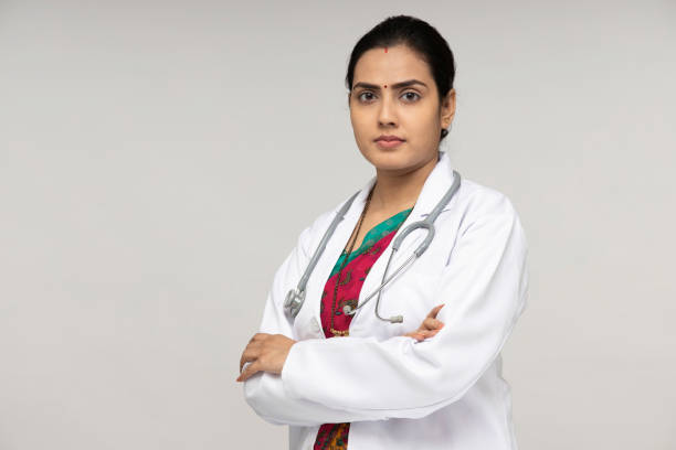 Portrait of Indian female doctor, stock photo stock photo