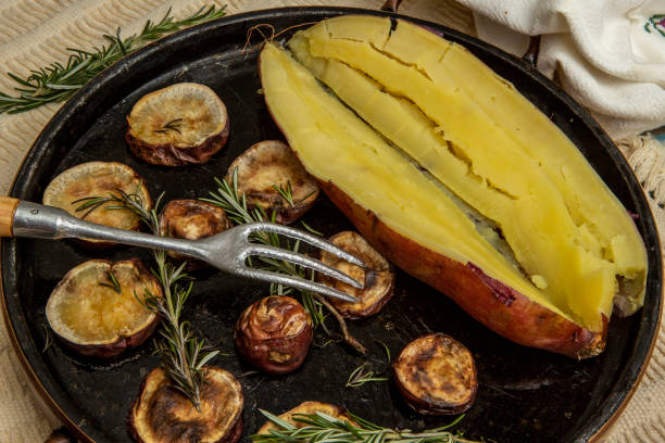 istock Baked sweet potato with rosemary 1367510946