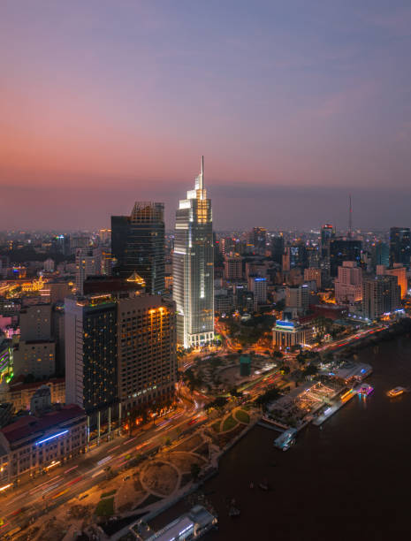 istock Ho Chi Minh city drone view 1367511796