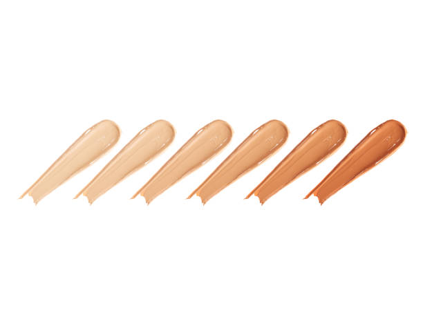 istock Make-up foundation swatches isolated on white background 1367512507