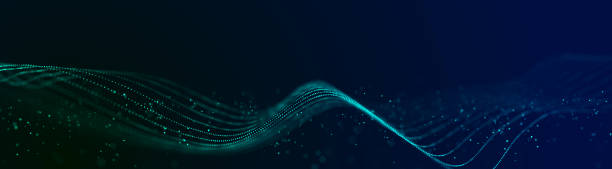 istock Abstract wave of musical sounds. Smooth information transfer. 3D rendering. 1367512659