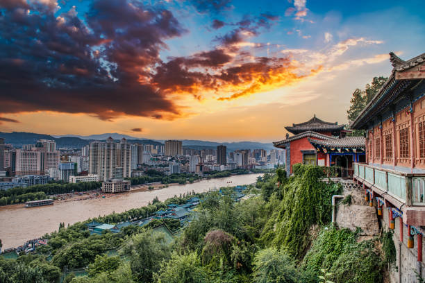 istock A Beautiful Sunset At the Yellow River In Lanzhou 1367515474