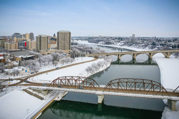 istock Downtown Aerial in Saskatoon 1367515861