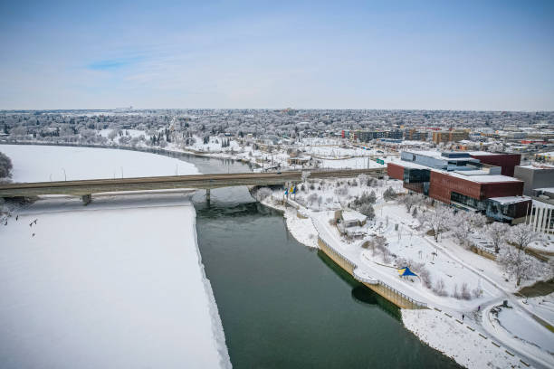 istock Downtown Aerial in Saskatoon 1367515862