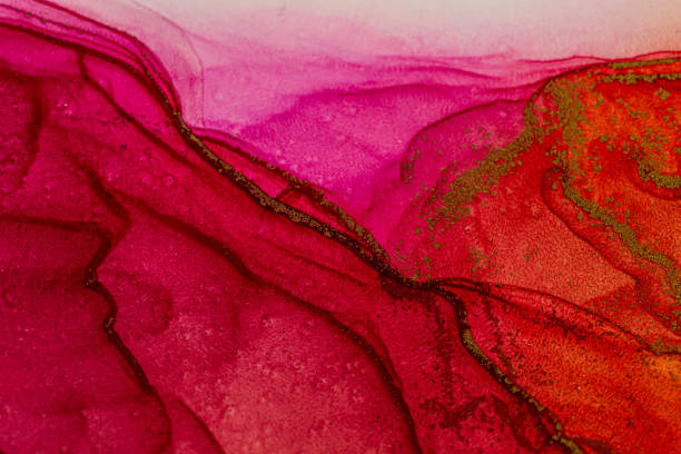 istock Abstract bright color fluid background, hand drawn alcohol painting, liquid ink technique texture for backdrop design 1367521944