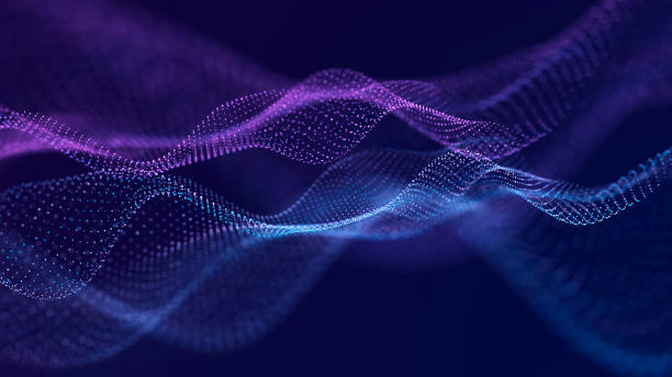 istock Abstract wave of musical sounds. Smooth information transfer. 3D rendering. 1367523047