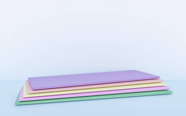 istock Light blue background with pastel podium and minimal  wall scene, podium minimal background abstract shape mix pastel colors . Stage 3d product on podium modern platform, 3D illustration. 1367527788
