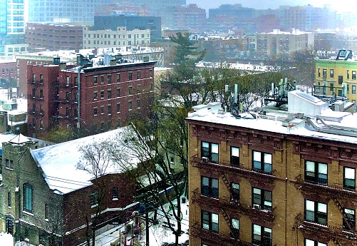 Snow on Hoboken Rooftops