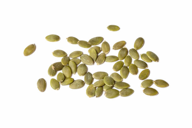las semillas de calabaza tienen un valor nutricional muy alto - high nutritional value fotografías e imágenes de stock