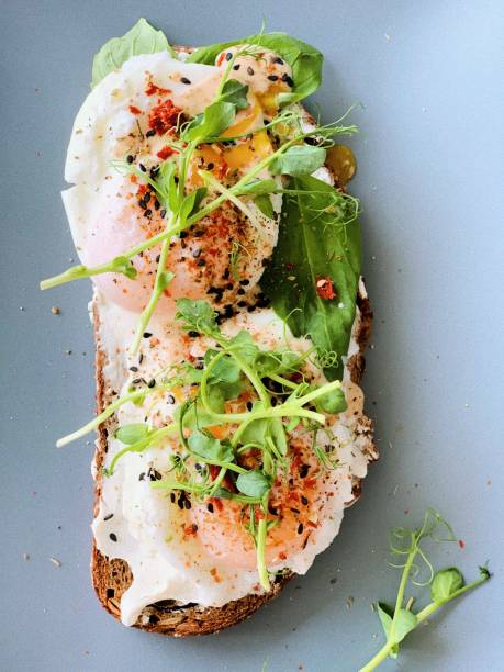 istock Poached eggs with asparagus and parmesan 1367538822