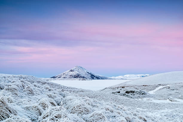 Mountain in Myvatn lake, Iceland
