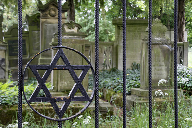 Jewish cemetery Muehlhausen (Thuringia) stock photo