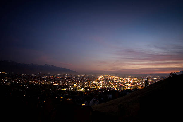 istock Salt Lake City, Utah at Night 136754381
