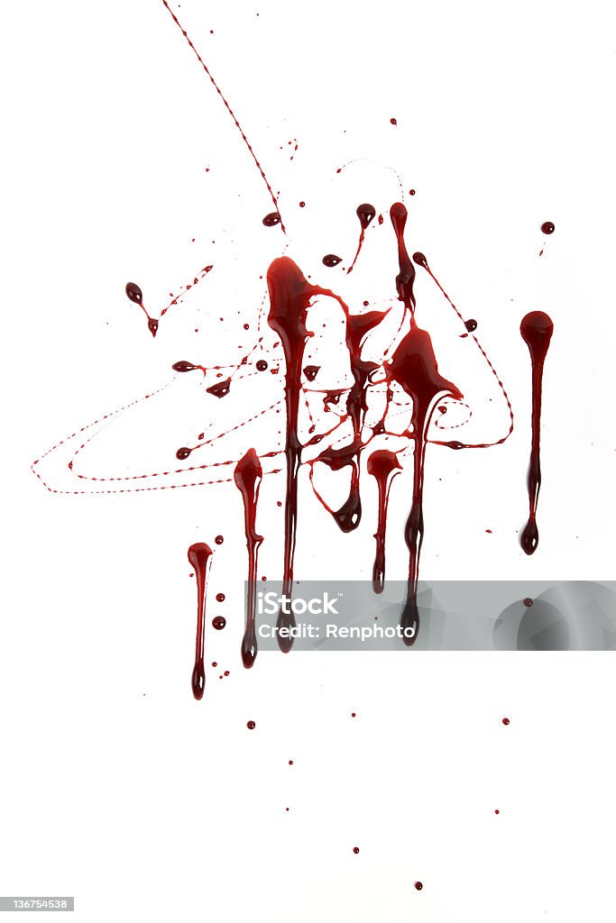 Blood Dripping on White Background Blood Dripping Blood Stock Photo