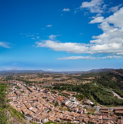 Panoramic view of  a medieval village in the province of Frosinone.