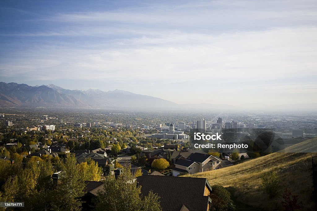 Vista de la ciudad de Salt Lake, Utah - Foto de stock de Salt Lake City libre de derechos