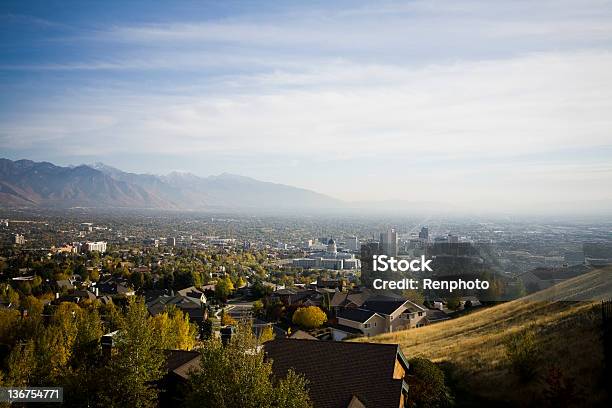 Vista De La Ciudad De Salt Lake Utah Foto de stock y más banco de imágenes de Salt Lake City - Salt Lake City, Aire libre, Ciudad