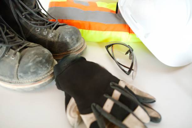 istock Safety Personal Protection Equipment background 1367550264
