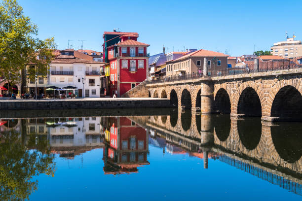 Chaves is a city and a municipality in the north of Portugal which is 10 km south of the Spanish border street view of chaves old town, portugal chaves portugal stock pictures, royalty-free photos & images