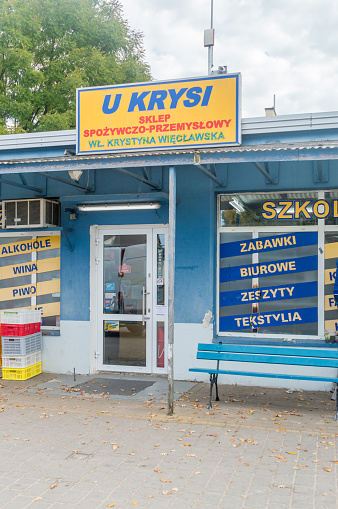Jeruzal, Poland - October 5, 2021: The U krysi shop from Ranczo TV series.