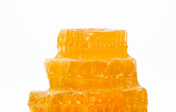 istock Fresh cut comb honey isolated on white 1367554201