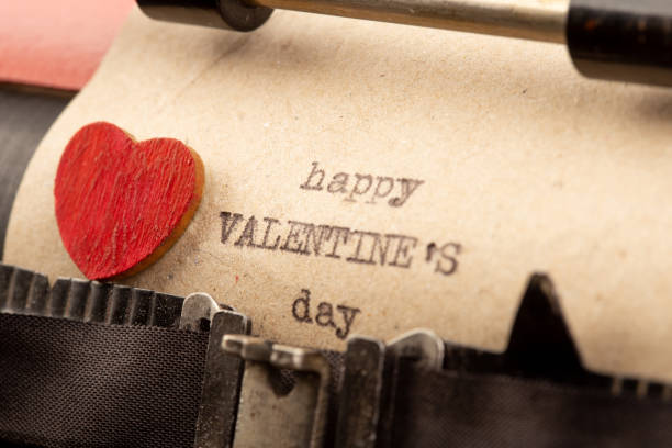 istock Valentine`s day - phrase on typewriter. Valentines Day greetings concept. Valentines greeting card. 1367554302