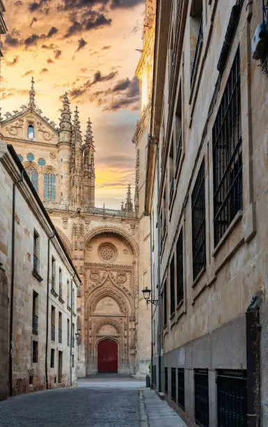 Cathedral of Salamanca, Spain at sunrise