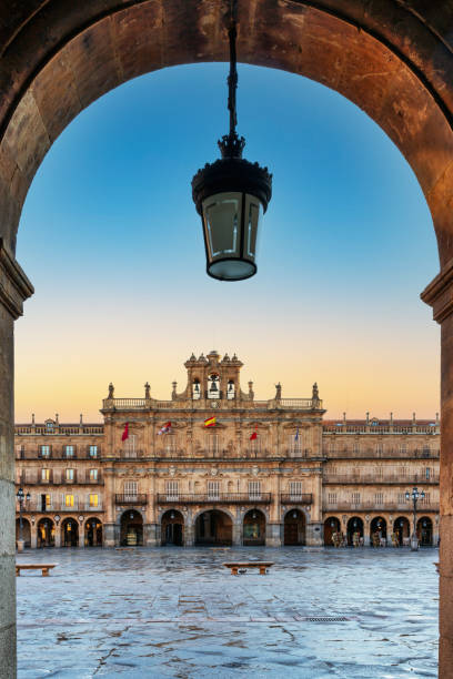 view from the main square (Plaza Mayor) of Samanca Spain.
