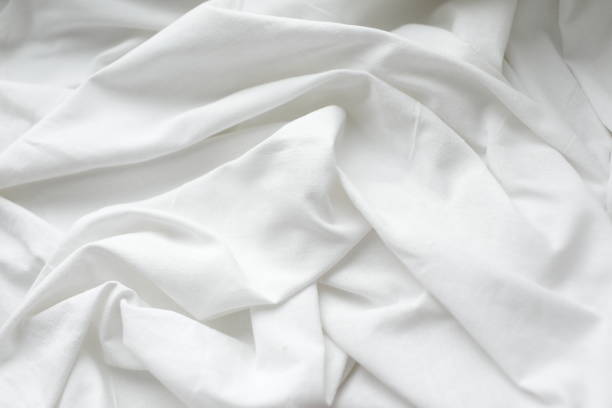 istock White cotton fabric with pleats. 1367556520