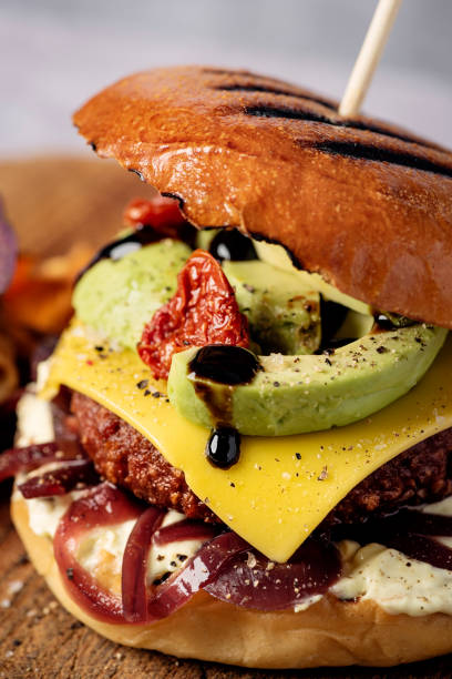 istock Vegan Burger with Avocado. 1367568445