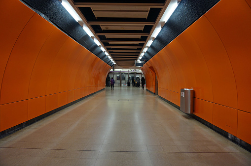 Hong Kong MTR North Point Station Orange Corridor