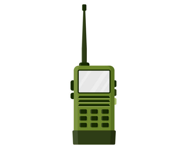 Green Khaki Military Portable Radio Transmitter Or Walkie Talkie Stock  Illustration - Download Image Now - iStock