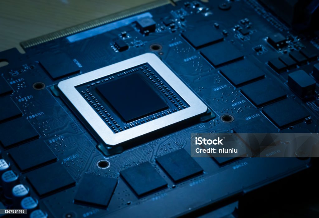 Computer Gpu Chip Gpu And Computer Graphics Circuit Chips Stock Photo - Download Image ...