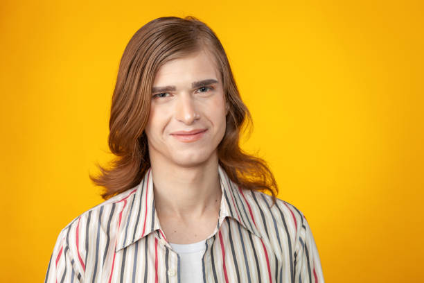 istock Close-up studio portrait of a non-binary person 1367586001