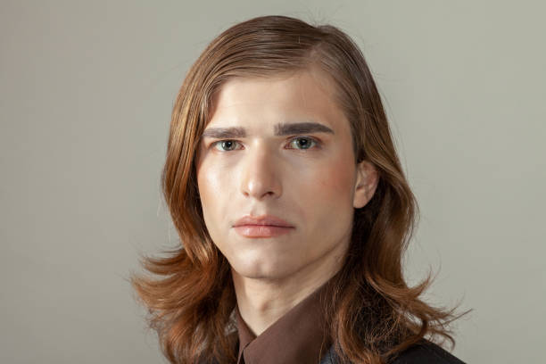 istock Close-up studio portrait of a non-binary person 1367586048