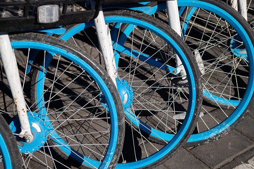 Bicycle wheel, close-up