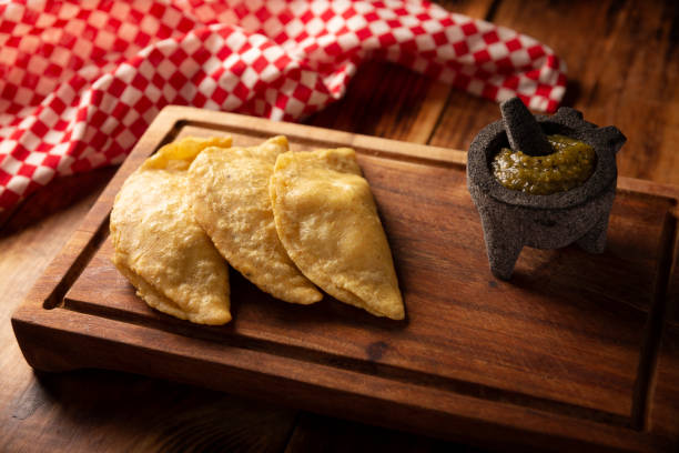 istock Quesadillas and molcajete salsa 1367595983