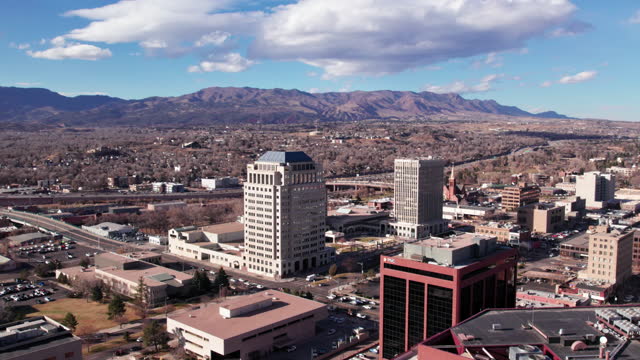 Drone view of Colorado Springs, CO